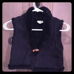 Black girls button up vest